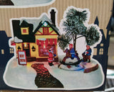 Christmas 15cm Lit Animated House Village Scene Tree Santa 4 Designs Xmas Premier Decorations