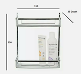 2 Tiers Flat Storage Shower Rack Shelf Organiser Bathroom Caddy Basket Tidy Unbranded