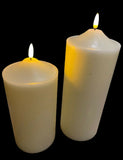 Premier 2 Pack 20cm & 25cm Cream FlickaBright Candle with Wax Finish and Timer - Retail ABC - Branded Goods - Discount Prices