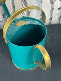 Metal Watering Cans 3.5L Vintage Style With Dark Green With Gold Accent Trim Unbranded