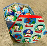 Premier 14 x Assorted 75mm Skating Christmas Character Baubles in Festive Box - Retail ABC - Branded Goods - Discount Prices