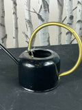 Small Black Watering Can Metal Galvanised Steel 1.1L Narrow Spout Plants CAN