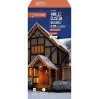 480 Premier Christmas indoor/Outdoor Cluster Timer Lights in Red/Vin Gold LEDs Premier