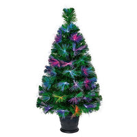 Premier Decorations 2.6ft Fibre Optic Burst Christmas Tree - Green Premier Decorations