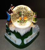 16cm Lit LED Glitter Water Spinner Children Robin Snow Globe Christmas Ornament - Retail ABC - Branded Goods - Discount Prices