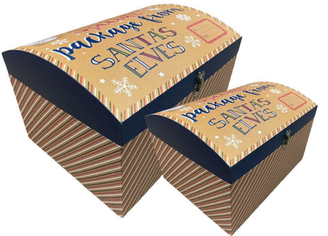Premier 2 Pack X Large Christmas 'Package from Santa's Elves' Gift Display Boxes - Retail ABC - Branded Goods - Discount Prices