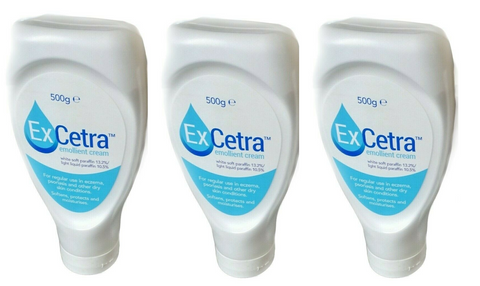3 x Emollient Cream Wash Bath Shower Soap for Eczema and Psoriasis 500g ExCetra - Retail ABC - Branded Goods - Discount Prices
