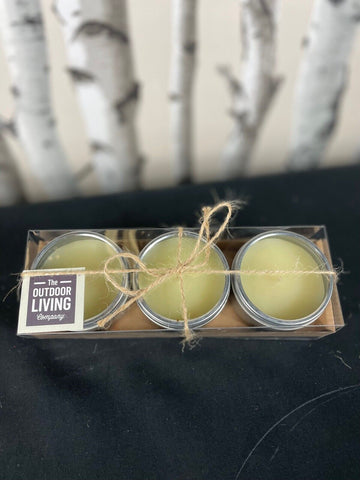 Set of 3 Citronella Candles Mosquito Deterrent Ideal For Your Next Camping Trip The Outdoor Living Company