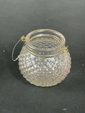 Set of 3 Tea Light Holder Clear Glass Hurricane Home & Garden, Elegant Deco Unbranded