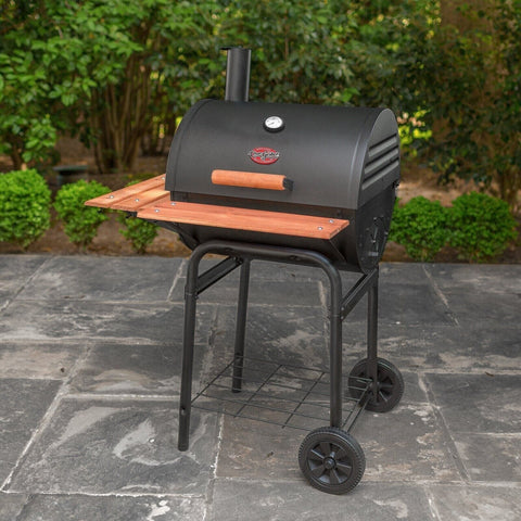 Char-Griller Wrangler Charcoal BBQ with Wooden Shelves Char-Griller