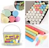 15 24 48 Piece Coloured Chalk Sticks Blackboard Pavement Kids School Dart Floor EGT