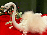 Premier 20cm Faux Fur Blush Pink Weighted Sitting Pink Fabric Swan Xmas Ornament - Retail ABC - Branded Goods - Discount Prices