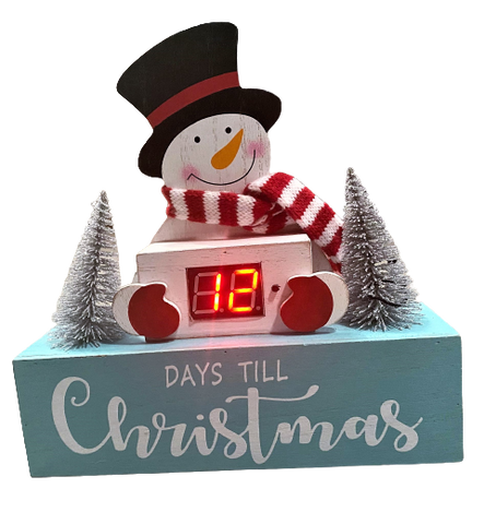 Premier Digital 22cm Battery Operated 25 Days till Christmas Snowman Calendar - Retail ABC - Branded Goods - Discount Prices