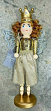 37cm Gold Glitter Nutcracker Angel Wooden Ornament Christmas Fairy Home Decor - Retail ABC - Branded Goods - Discount Prices