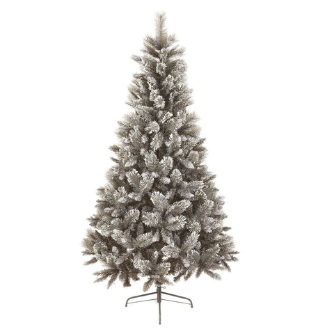 7ft 2.1m Snow Tipped Fir Artificial Christmas Tree with Cashmere Tips PVC Grey - Retail ABC - Branded Goods - Discount Prices