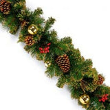 New Premier Decorations Christmas Gold Dressed Christmas Fireplace 1.8 M Garland - Retail ABC - Branded Goods - Discount Prices