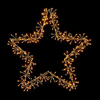 Premier Gold Star Cluster with 320 W/White LEDs Christmas Light - 90cm Premier