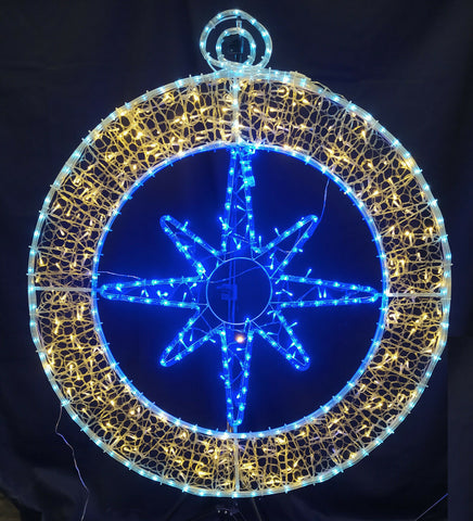 Large 1m Star Merry Christmas Rope Light LED Warm White Outdoor Xmas Decoration Premier