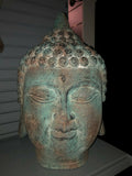Buddha Head Sculpture Ornament indoor outdoor garden Home Decor Stone Homehut