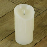18 x 9cm Cream Dancing LED Flame Battery Powered Melted Effect Candle Premier