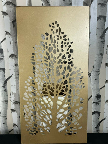 61cm Metal Gold Rectangular Wall Art Tree Skeleton Design Contemporary The outdoor living company
