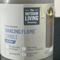 Dancing Flame Candle Grey-Warm White Battery Operated White