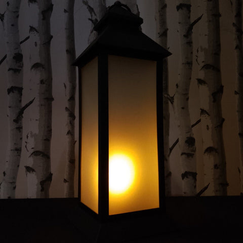 ""Casual 39cm Light Up Tall Fire Effect Lantern Room Light"" Unbranded