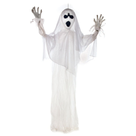 PREMIER 1.9M  sound activated hanging White ghost with lights and sounds Premier