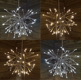 Xmas Indoor & Outdoor Matte Gold Silver Sputnik With White LEDs Christmas Lights - Retail ABC - Branded Goods - Discount Prices