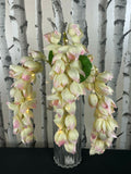 50cm LED Lit Floral Flower Stems Vase Warm White Indoor Battery Decoration Timer Unbranded