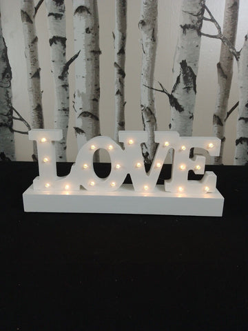 30x12cm Lit Love Sign With Warm White Wedding Holiday Party Unbranded