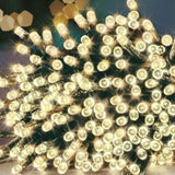 Solar Garden String Lights 100 LED Warm White Fairy Lights 9.9M Lit Length The Outdoor Living Company