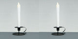 Two-Pack 20cm Dancing Flame Melted Candle with Metal Holder Battery Decoration Premier