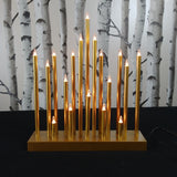 Light-Up Christmas Decoration Gold Candle Bridge With 18 Bulbs Unbranded