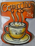 47cm Cappuccino Cup Wood Metal 3D Plaque Wall Sign Vintage Retro Kitchen Cafe
