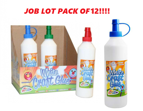 12 X BOTTLES 250 ML TUBS SCOLA PVA MULTI-PURPOSE ECO WHITE GLUE WOOD & CRAFT - Retail ABC - Branded Goods - Discount Prices