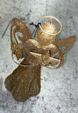 Premier 30cm Sparkly Gold Silver Free Standing Wire Christmas Tree Topper Angel - Retail ABC - Branded Goods - Discount Prices