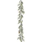 160cm Artificial Green Spruce Frosted Garland - Christmas Wreaths and Garlands Premier
