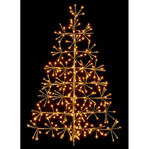 60cm Gold Starburst Tree with 144 Warm White Twinkling LEDs Christmas Decoration - Retail ABC - Branded Goods - Discount Prices