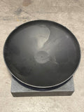 Black Cast Iron Fire Bowl with Granite Base Round H 23 cm x W 59 cm x D 45 cm Unbranded