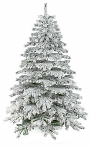 Premier 1.8M 6ft Flocked Mountain Pine Snowy Christmas Tree - Green/White - Retail ABC - Branded Goods - Discount Prices