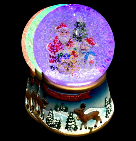 Premier Colour Changing Musical Water Spinning Santa, Snowman Battery Snow Globe - Retail ABC - Branded Goods - Discount Prices