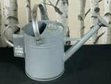 Metal Watering Can 3.5L Vintage Style Grey With Silver Trim Accent CAN