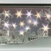 DAMAGED 30cm Snowy Village Lit Musical Christmas Carol Diorama Light Up Box - Retail ABC - Branded Goods - Discount Prices