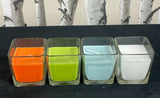 Set of 4 Small Clear Glass Candles Holder H7 x Dia.7.5cm H & H