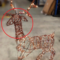 1.4M Rattan Look Reindeer 200 Warm White LED Christmas Indoor Outdoor - DAMAGED - Retail ABC - Branded Goods - Discount Prices