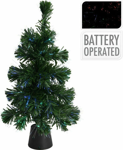 45cm Fibre Optic LED Colour Changing Desk Tree Xmas Decoration Christmas Tree Premier