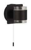 Searchlight Tumbler Wall Light Bathroom Up & Down IP44 Fitting - Matt Black Searchlight