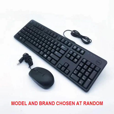 USED USB PC KEYBOARD AND MOUSE WIRED SLIM QWERTY  PC DESKTOP COMPUTER LAPTOP HD CORE