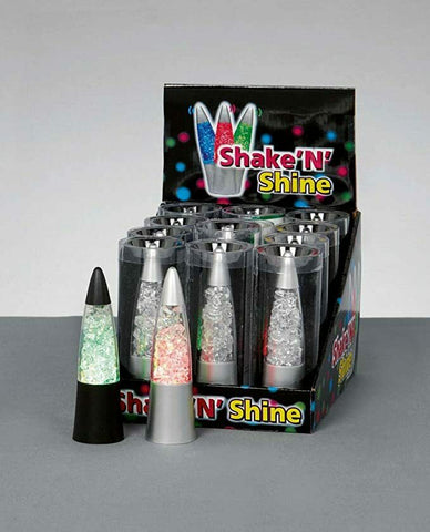 2 Pack of Shake 'n' Shine Mini 15cm Glitter Lamp Colour-Changing LED Lights - Retail ABC - Branded Goods - Discount Prices